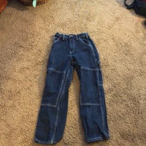 Dark wash carpenter jeans